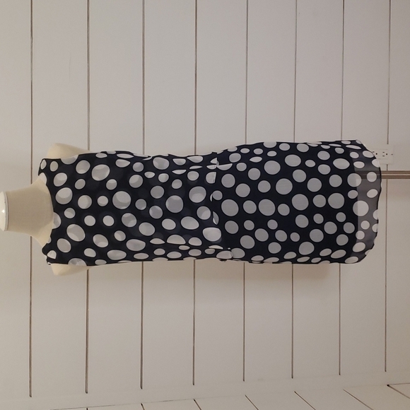 PRELUDE Dresses & Skirts - PRELUDE size 10 tiered dress blue with white polka dots